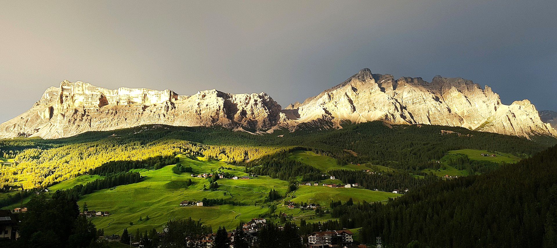 Sun-kissed mountains