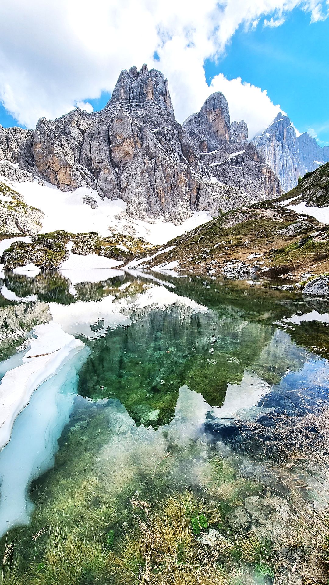 Alpine peaks and reflections