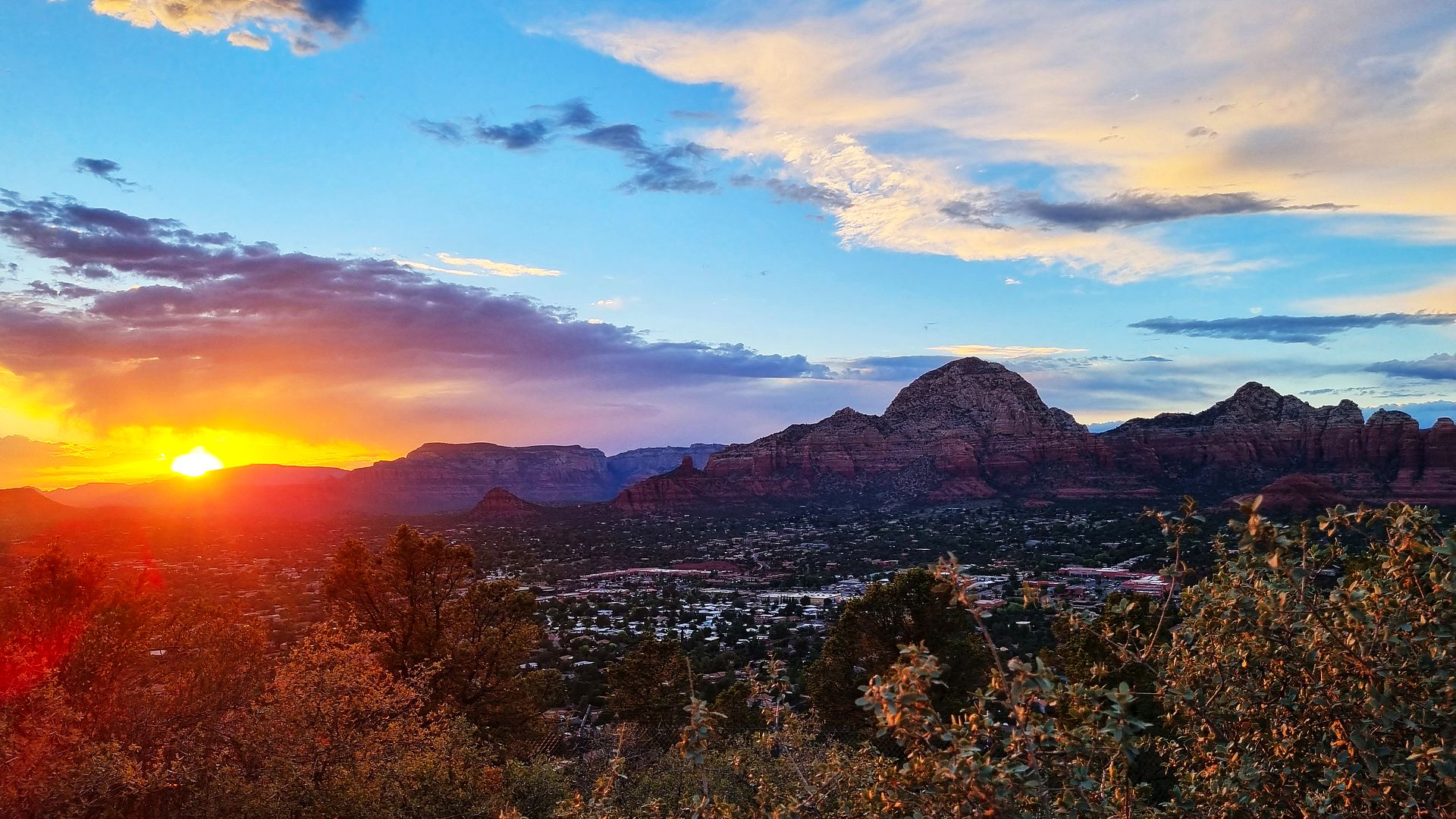 Sunset Over Red Rock Valley at Sedona