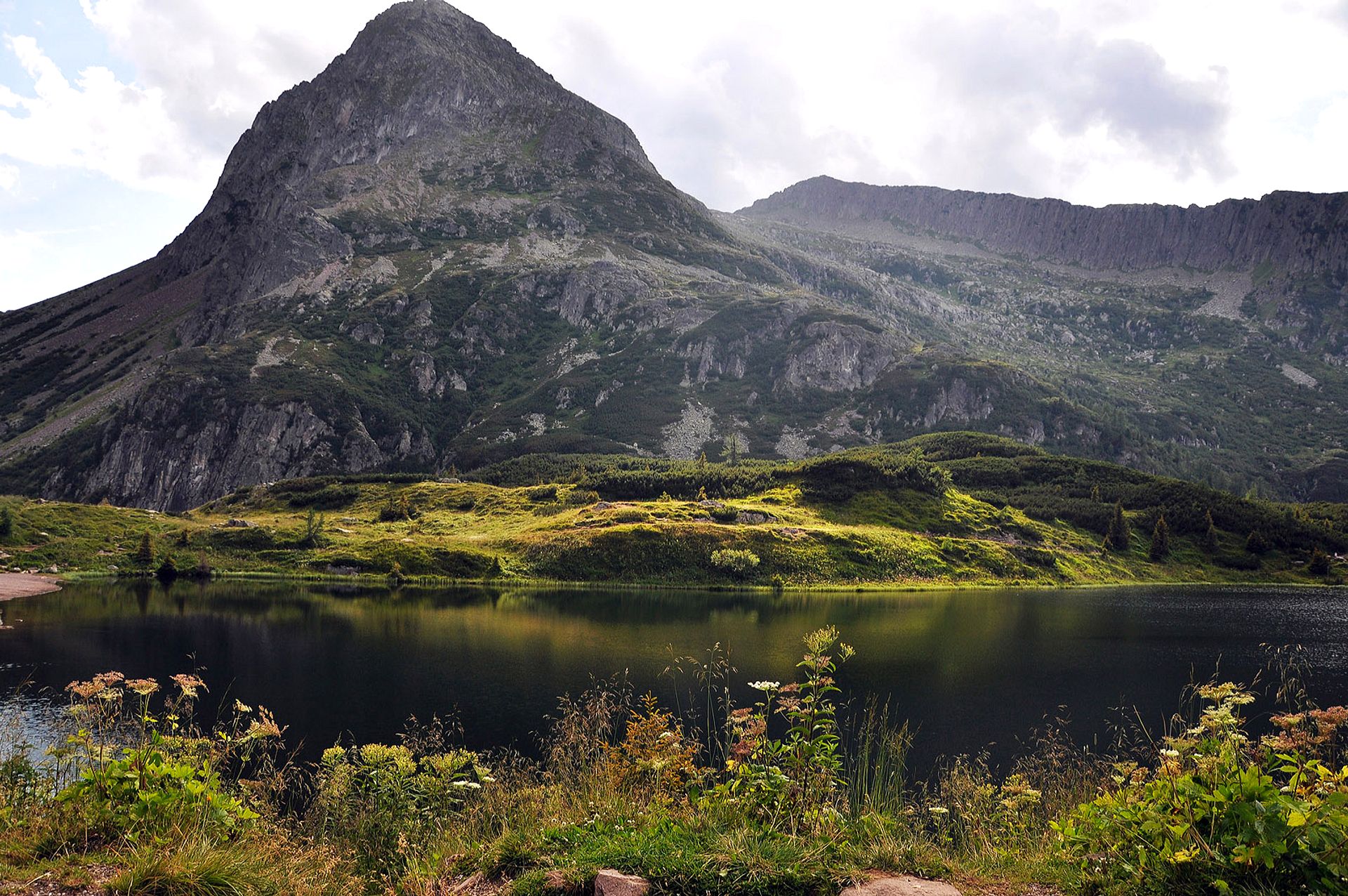 Alpine mountains and lakes
