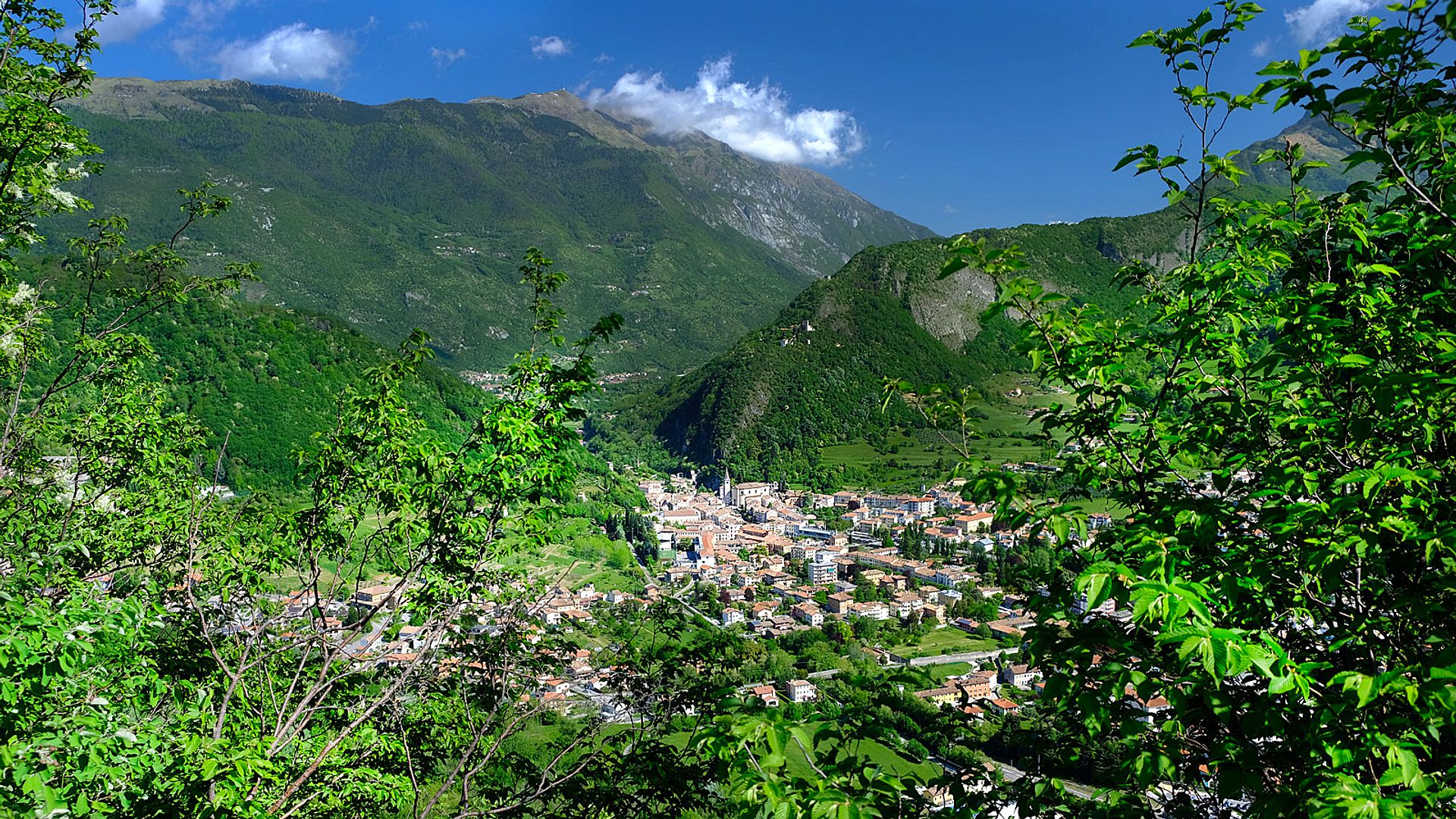 View of a mountain village