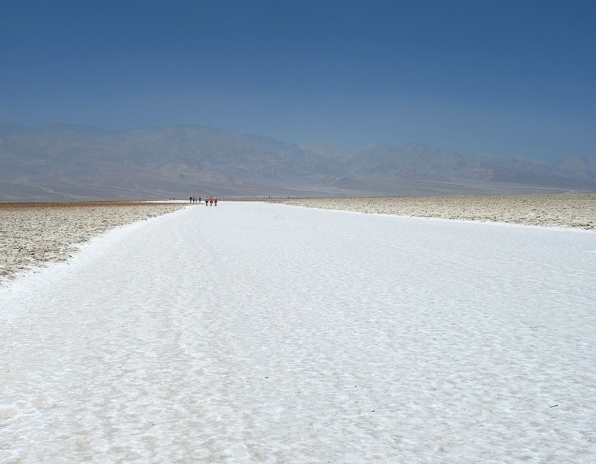Vast white salt plain