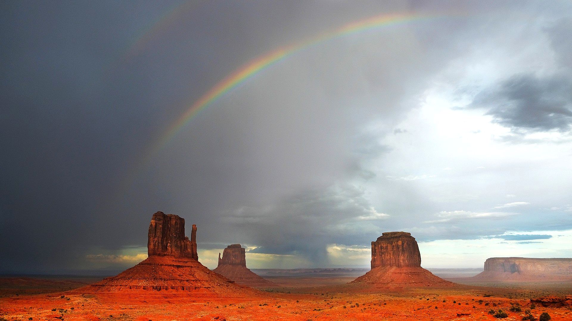 Rainbow over Monument Valley