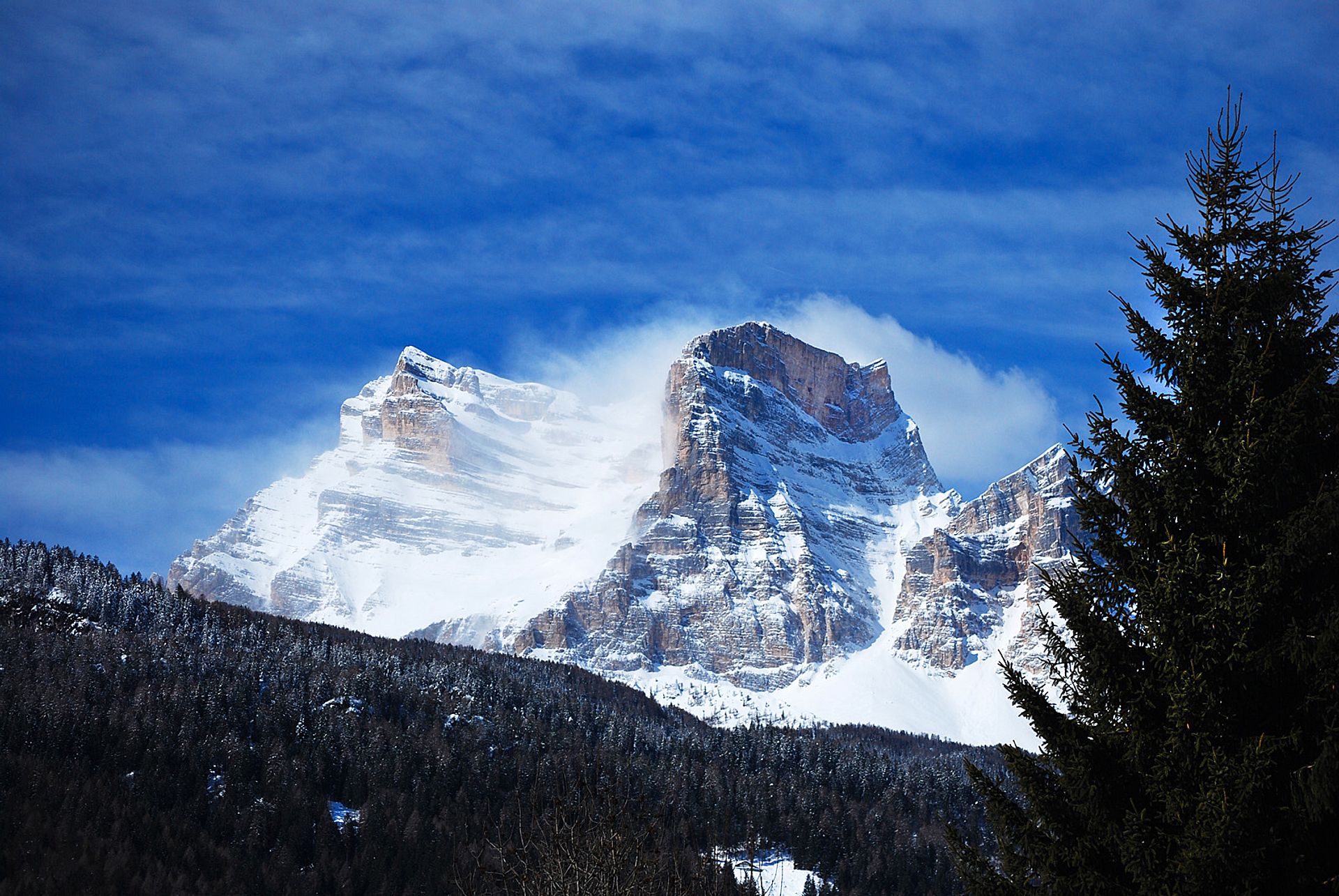 Snow-capped Alpine peaks