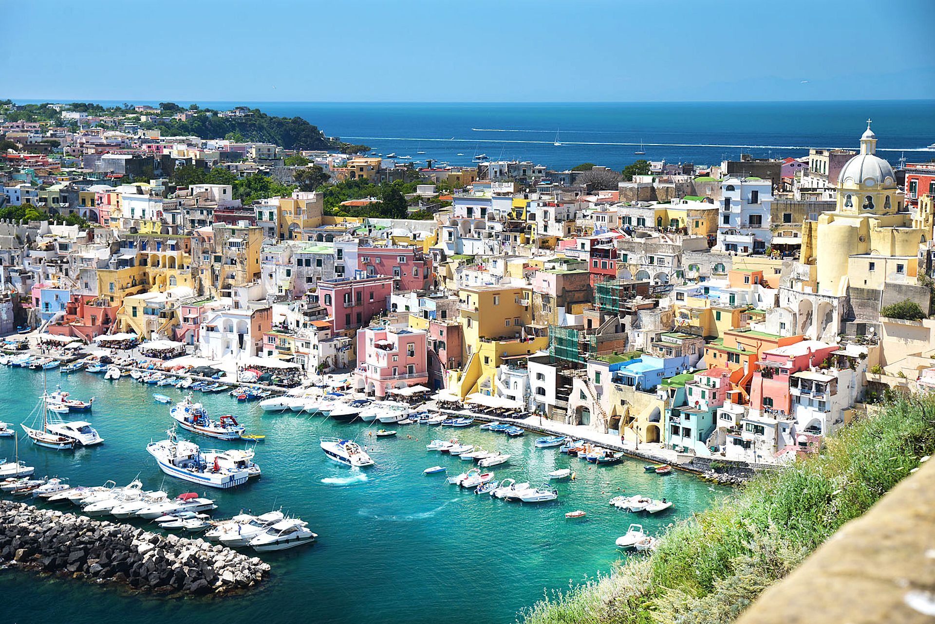 Colorful seaside village