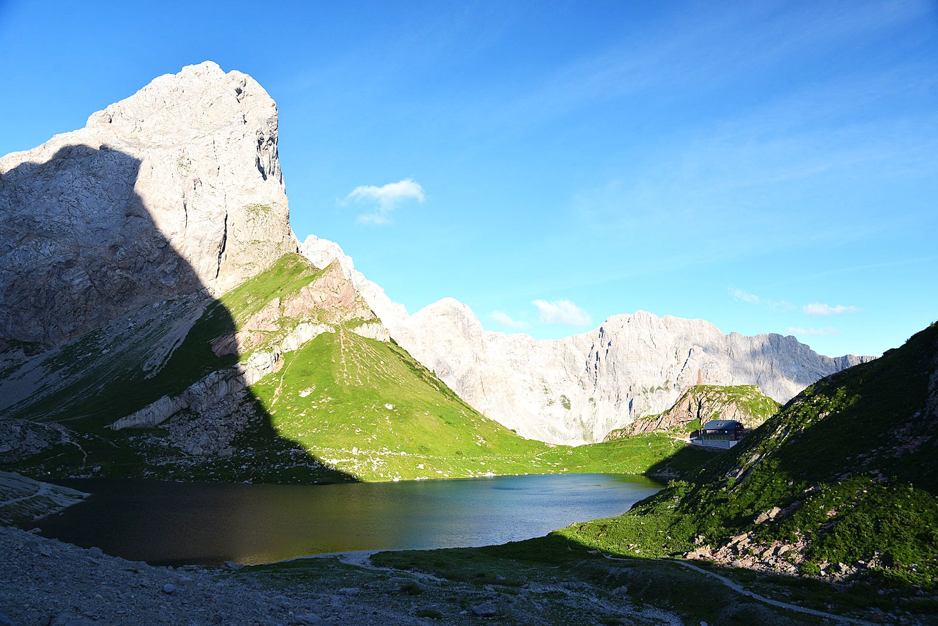 Alpine lake among the peaks