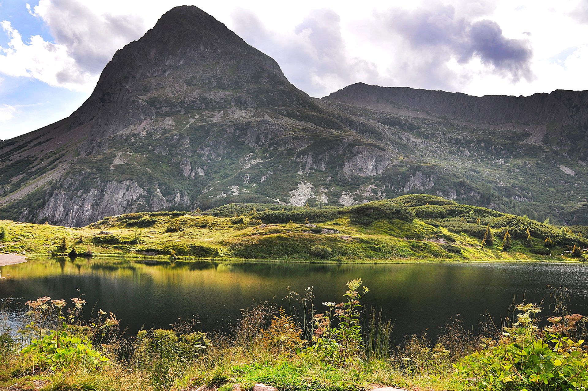 Alpine mountains and lakes