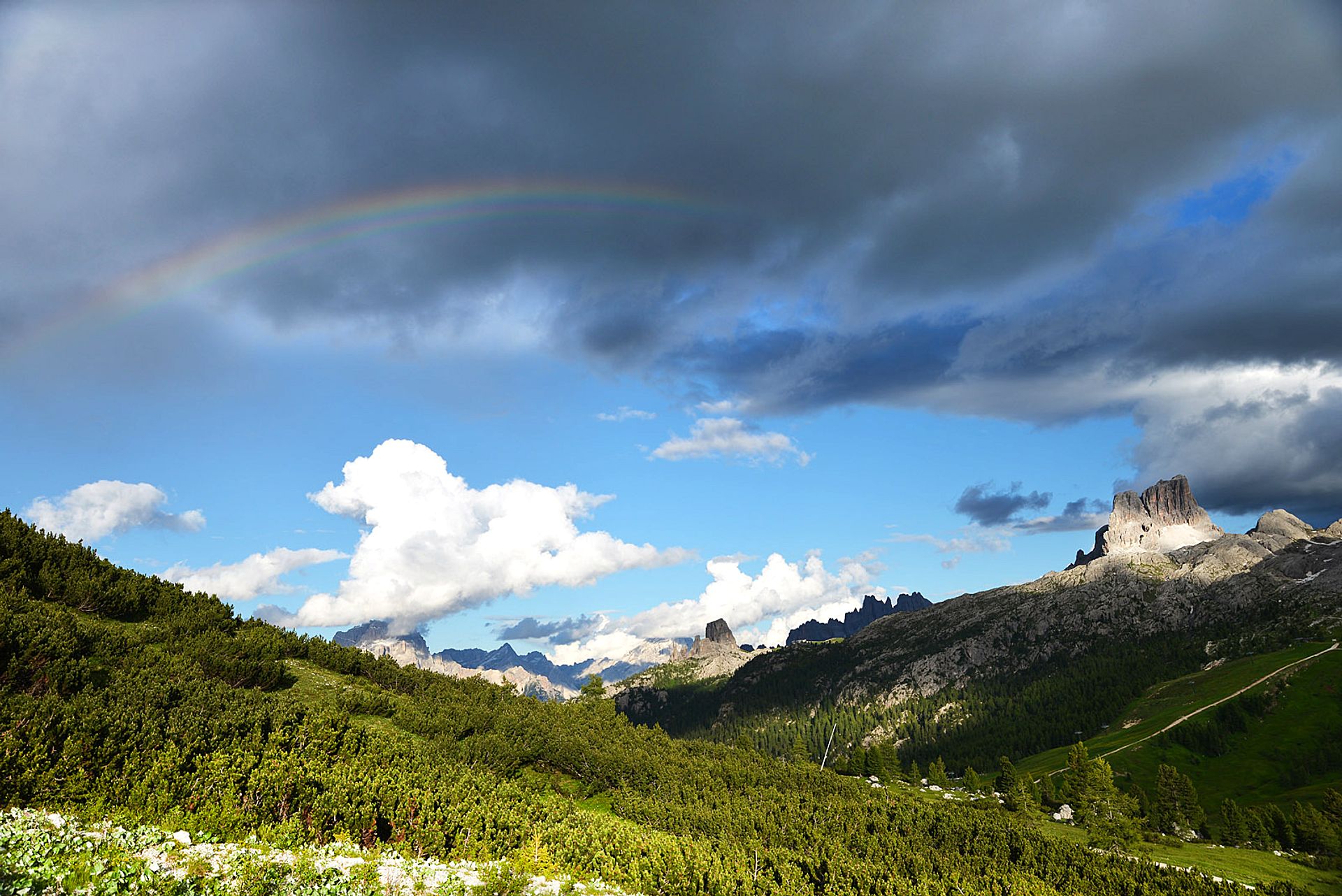 Rainbow in the mountains