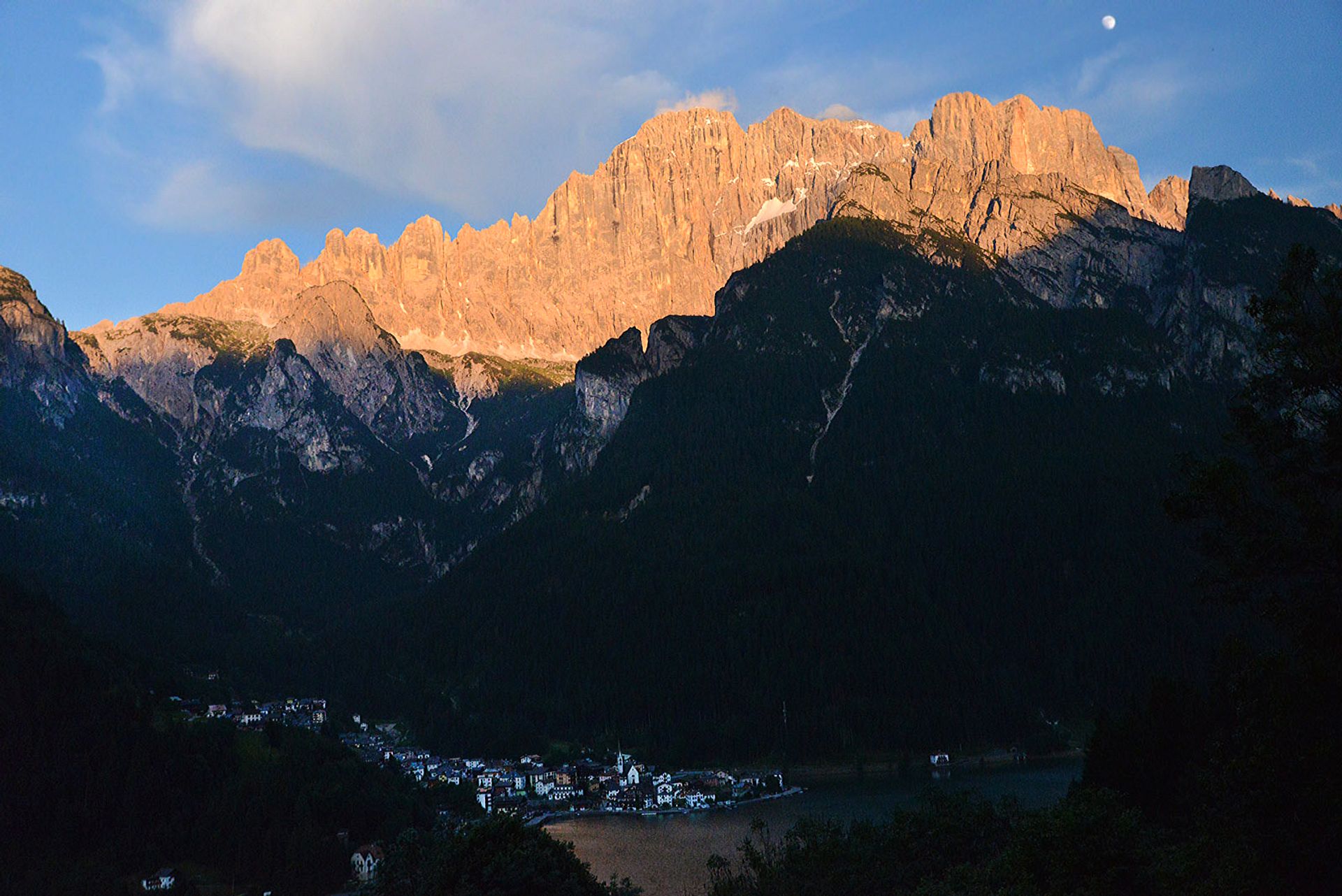 Sunset on the Dolomite peaks of Civetta