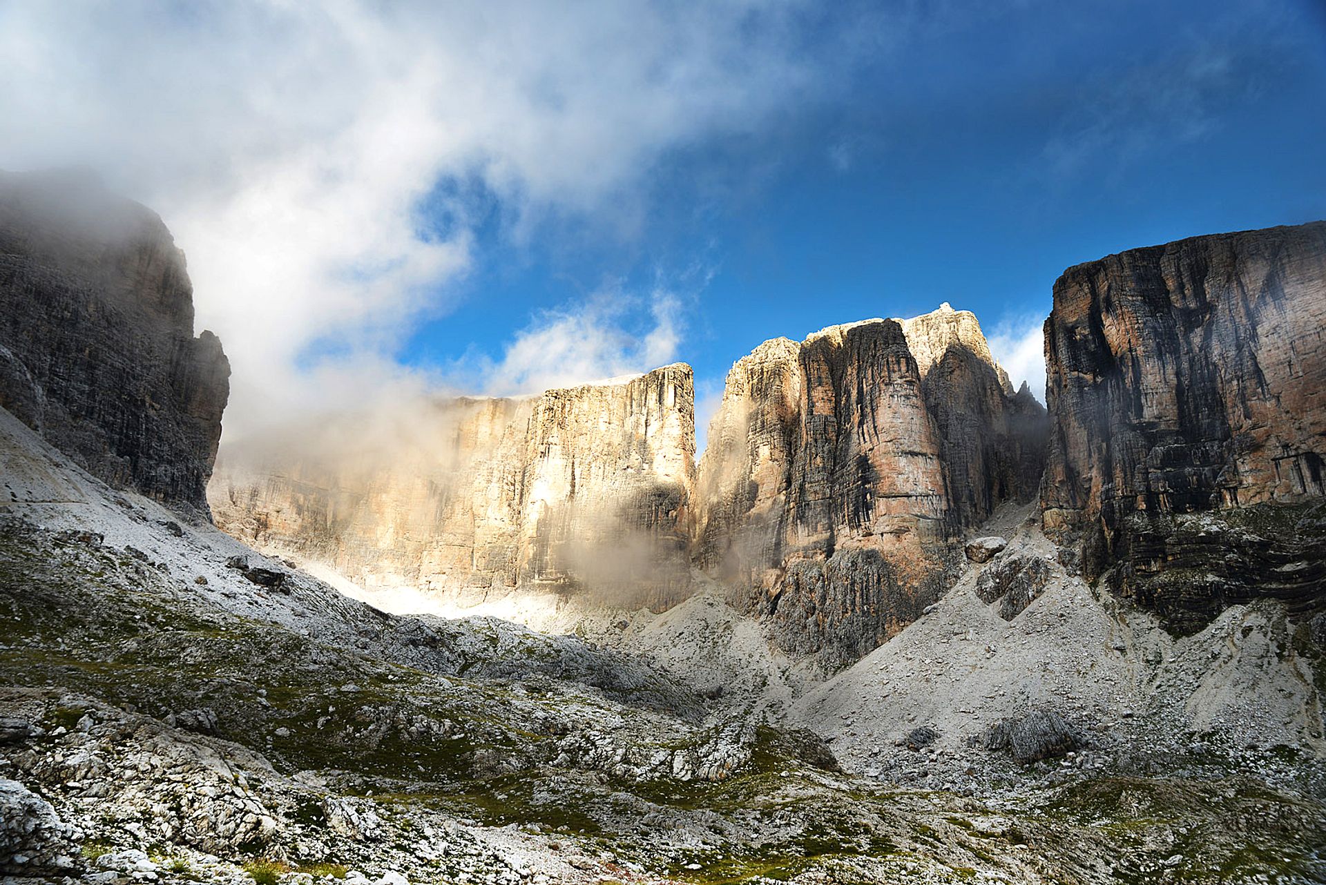 Dolomites among the clouds